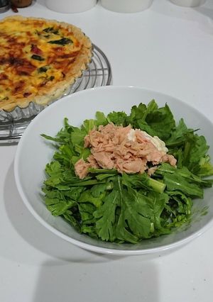簡単！おいしい！春菊とツナのサラダ-レシピのメイン写真