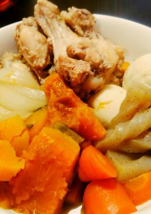かぼちゃと手羽元のポン酢煮込み-レシピのメイン写真