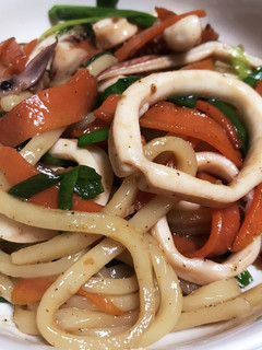 イカと野菜のオイスターソース焼うどん-レシピのメイン写真