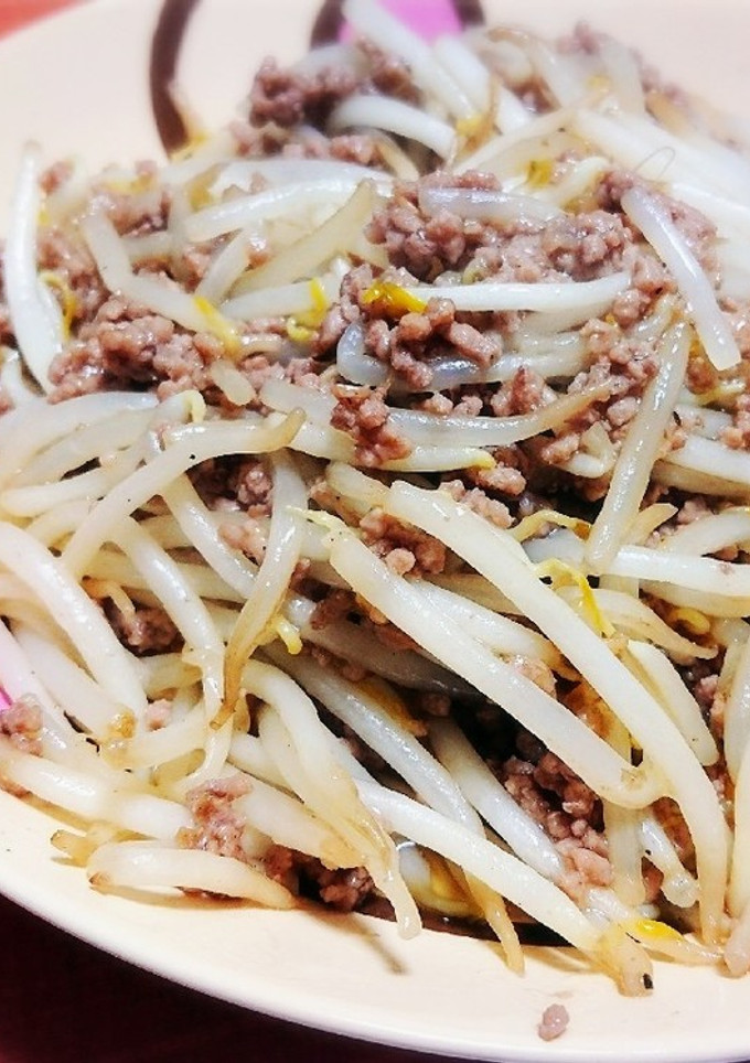 もやしとひき肉甘辛炒め-レシピのメイン写真