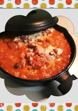 スキレットで超簡単♡ムネ肉カットトマト♡-レシピのメイン写真