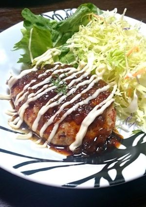 垂涎！『玉葱ダレのポークハンバーグ』-レシピのメイン写真