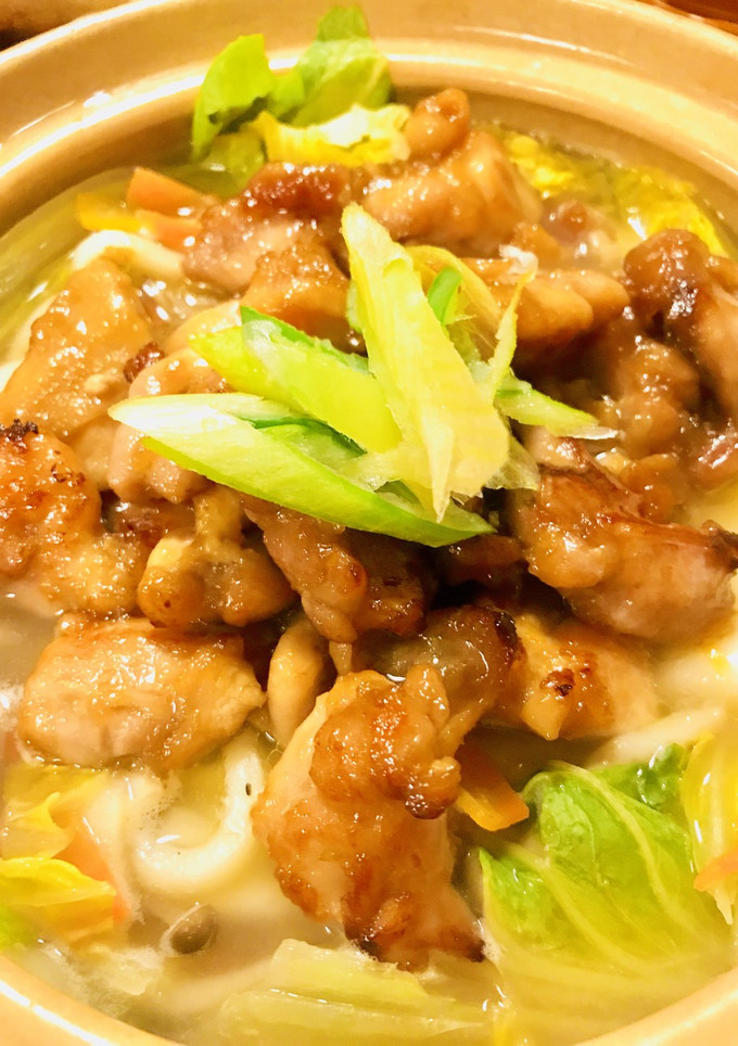 のせ鍋☆鶏の照り焼きをのせた野菜鍋-レシピのメイン写真