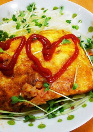 四角いオムライス-レシピのメイン写真