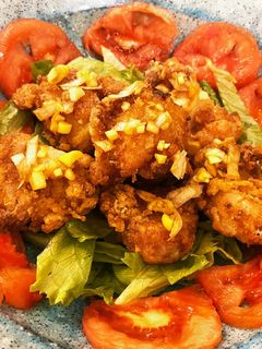 揚げ方にコツ!鶏の唐揚げ (油淋鶏)-レシピのメイン写真