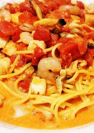 地中海スープパスタ (五右衛門風)-レシピのメイン写真