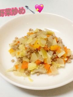 離乳食後期〜*ひき肉野菜炒め-レシピのメイン写真