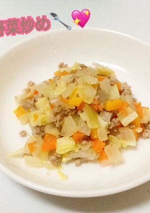 離乳食後期〜＊ひき肉野菜炒め-レシピのメイン写真