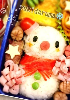 ゆきだるま の キャラ弁♡-レシピのメイン写真