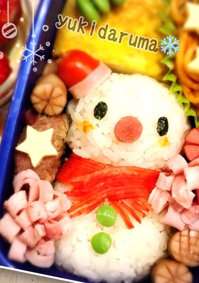 ゆきだるま の キャラ弁♡-レシピのメイン写真