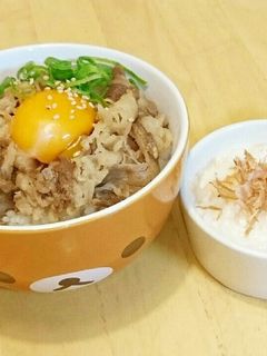 牛丼わさびとろろ~。-レシピのメイン写真