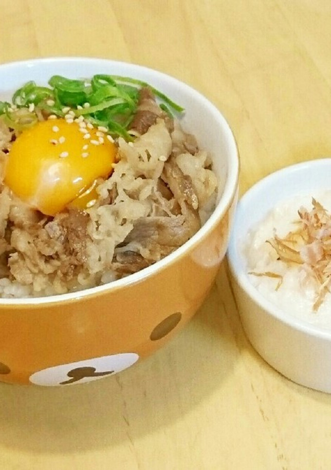 牛丼わさびとろろ～。-レシピのメイン写真