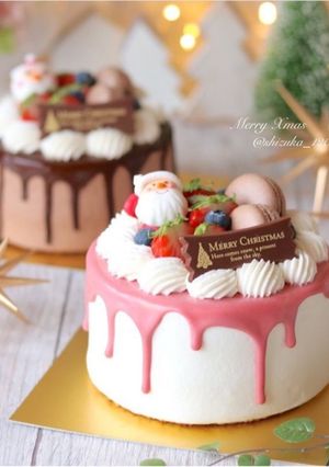 ピンクのグラサージュ♡ドリップケーキに♡-レシピのメイン写真