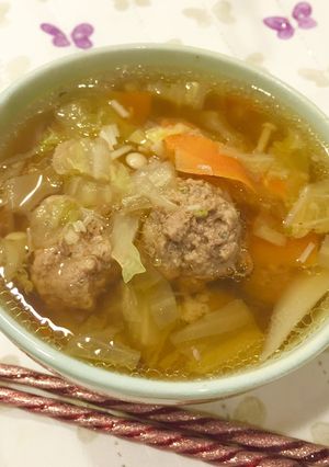 肉団子と野菜たっぷりスープ。-レシピのメイン写真