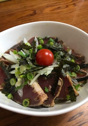 ♡我が家のカツオタタキのっけ丼-レシピのメイン写真
