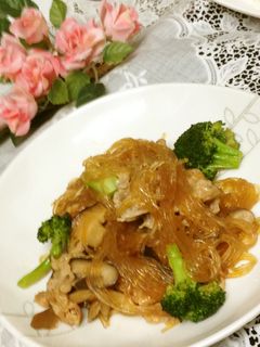 男子に好評!ガッツリ豚と春雨のピリ辛炒め-レシピのメイン写真