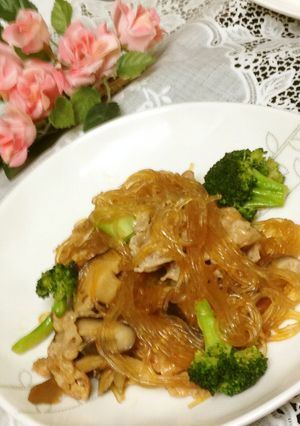 男子に好評!ガッツリ豚と春雨のピリ辛炒め-レシピのメイン写真