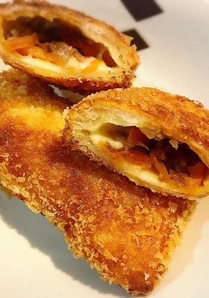 残ったタコミートと食パンで、カレーパン風-レシピのメイン写真