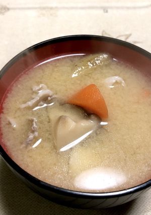 冷凍野菜使用!時短!簡単!お椀1杯分豚汁-レシピのメイン写真