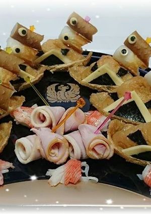 兜いなり寿司❤飾りこいのぼり-レシピのメイン写真