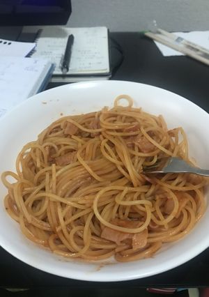 野菜ジュースで簡単♪トマトソースパスタ-レシピのメイン写真