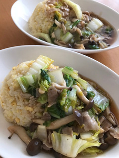 白菜と豚肉のあんかけチャーハン-レシピのメイン写真