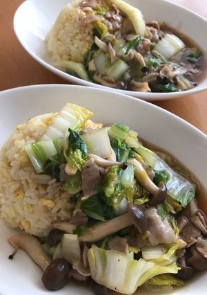 白菜と豚肉のあんかけチャーハン-レシピのメイン写真