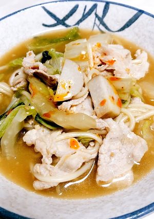 超簡単 乾麺で作る優しい味噌煮込みうどん-レシピのメイン写真