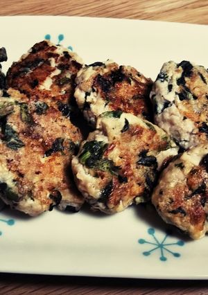 手づかみで！舞茸とほうれん草豆腐バーグ-レシピのメイン写真