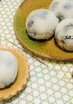 黒豆で簡単！もっちり優しい塩豆大福！-レシピのメイン写真