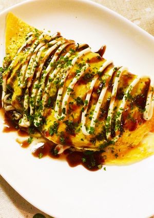 豚ニラもやしとん平焼き♬ダブルソース仕様-レシピのメイン写真