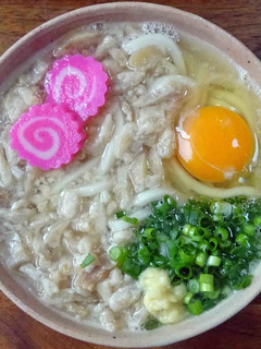 月見かすうどん-レシピのメイン写真