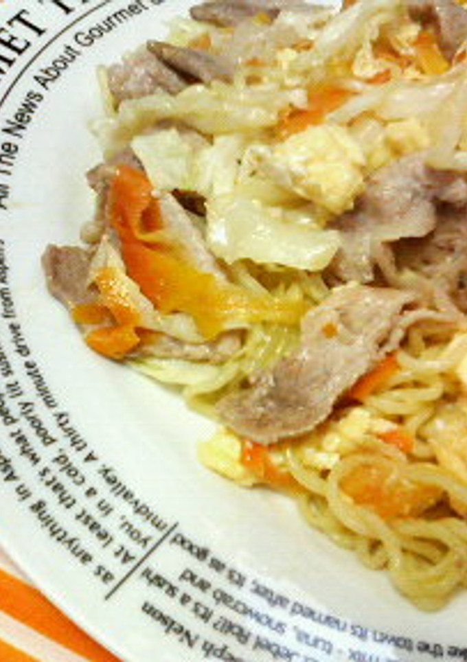✿炒り卵と豚肉の❀黒酢ソルト✿焼きそば-レシピのメイン写真