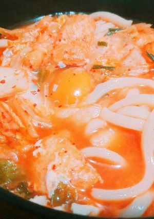 キムチとめんつゆで簡単！キムチうどん-レシピのメイン写真