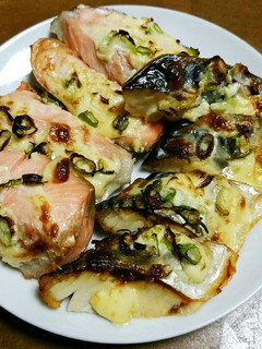 簡単!塩鯖と塩鮭のマヨネーズグリル焼き-レシピのメイン写真
