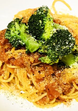 やわらかブロッコリー＆トマトソースパスタ-レシピのメイン写真