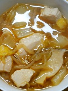 白菜ともやし鶏むね肉のスープ煮~和風味~-レシピのメイン写真