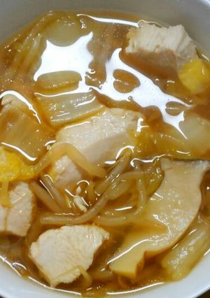 白菜ともやし鶏むね肉のスープ煮～和風味～-レシピのメイン写真
