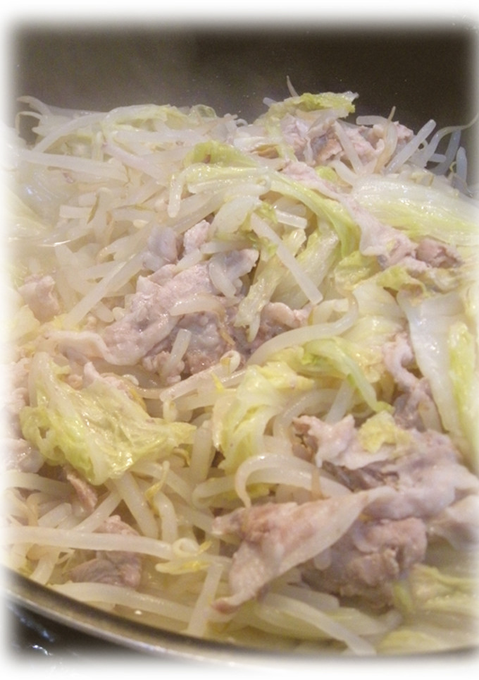 白菜ともやしと豚肉の蒸し煮-レシピのメイン写真
