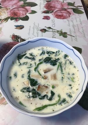 牛乳とほうれん草の朝スープ-レシピのメイン写真