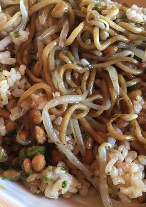 B級グルメ風！納豆焼きそば丼-レシピのメイン写真