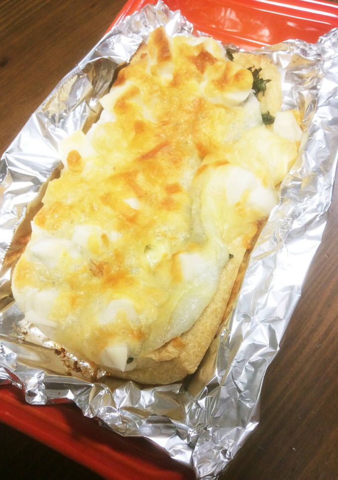 薄上げでピザ風～餅活用～-レシピのメイン写真
