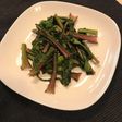 農家の食卓〜本紅かぶの葉の辛み炒め〜