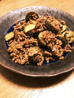 なすと挽肉の炒め物^_^-レシピのメイン写真