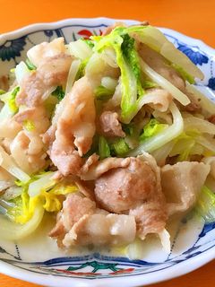 白菜と豚バラの塩麹炒め!-レシピのメイン写真