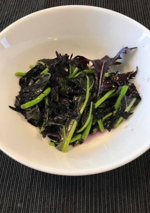 農家の食卓〜からし菜のごま油炒め〜-レシピのメイン写真