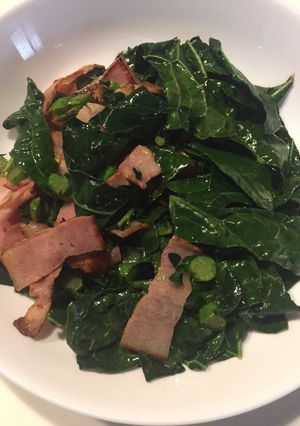 農家の食卓〜アレッタの葉のベーコン炒め〜-レシピのメイン写真