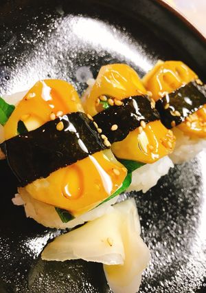 れんこんで洋風握り寿司♪-レシピのメイン写真