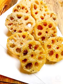 れんこんのブラックペッパー揚げ焼き♪-レシピのメイン写真