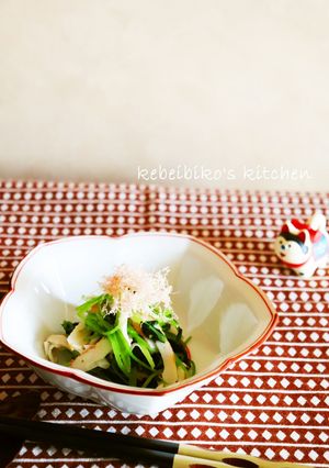 煎り酒で三つ葉と竹輪のお浸し-レシピのメイン写真